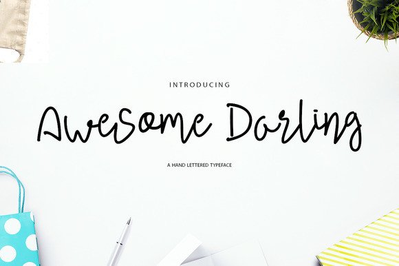 Awesome Darling: A Playful Script Font for Branding